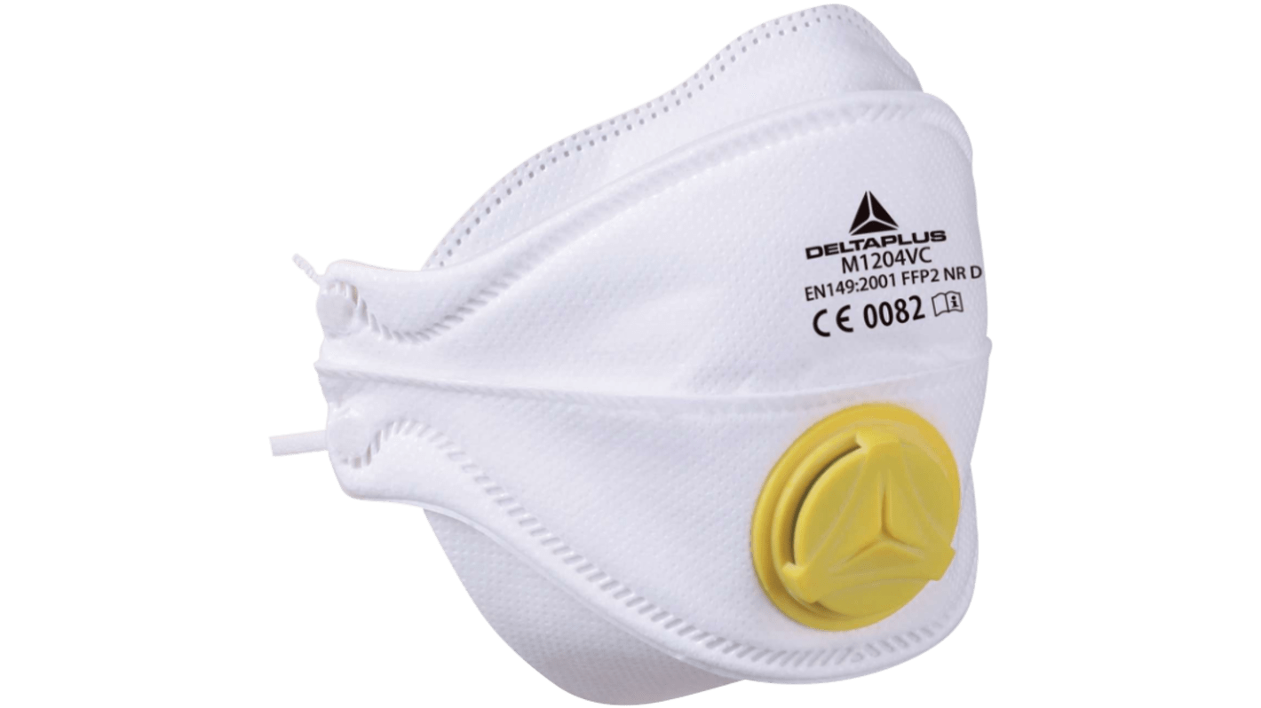 M1204VC_ Delta Plus White Synthetic Fibre Disposable Face Mask 4 Ply, for General Purpose, Adjustable