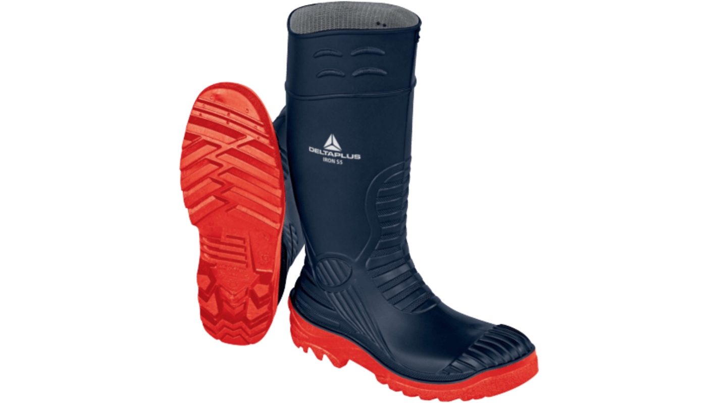 Delta Plus IRON S5 SRC Navy/Red Steel Toe Capped Unisex Safety Footwear, UK 11, EU 46
