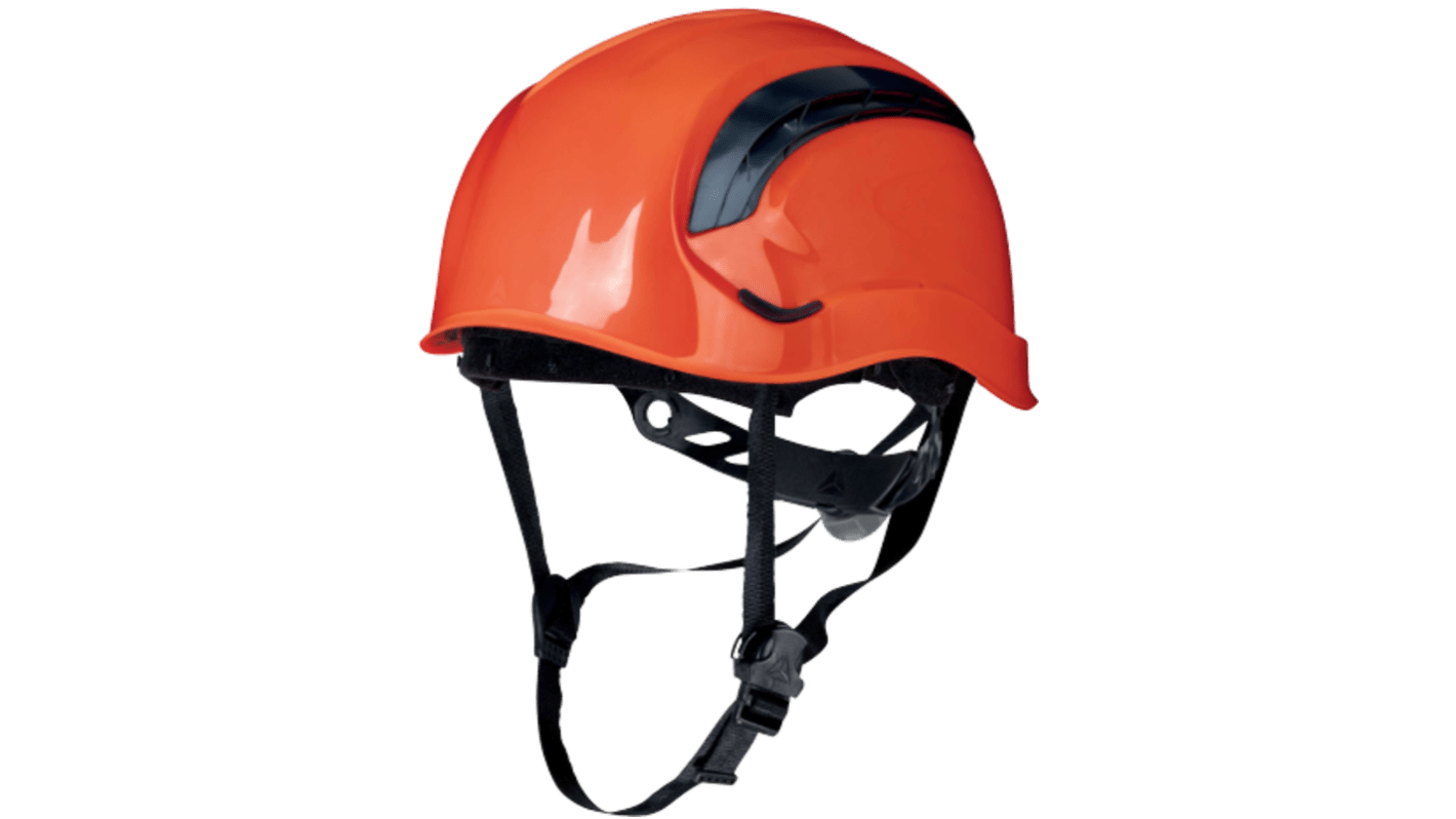 Delta Plus GRANITE WIND Orange Safety Helmet with Chin Strap, Adjustable, Ventilated