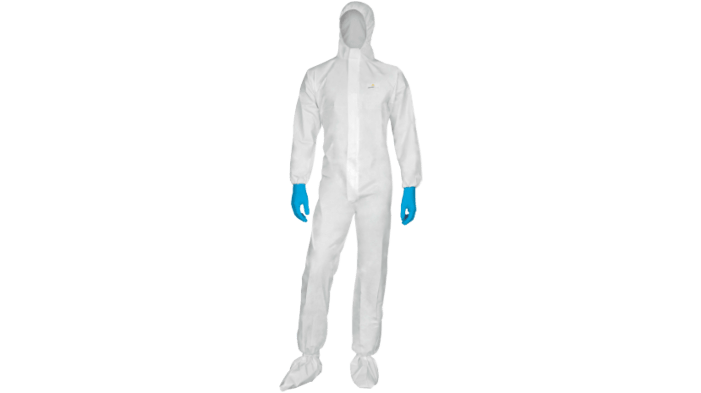 Delta Plus White Coverall,  Type 5 & 6 Anti-Static, XXL