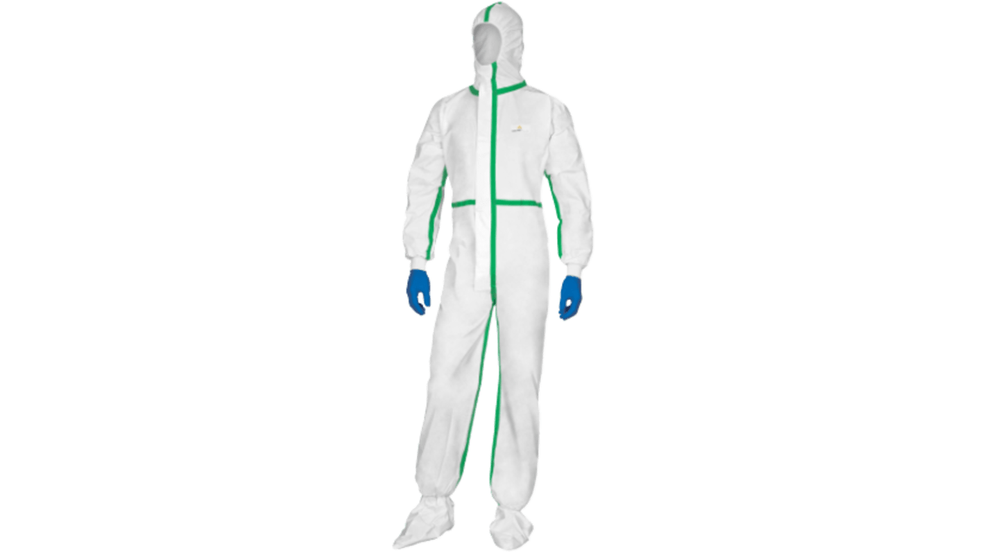 Delta Plus White Disposable Coverall, M