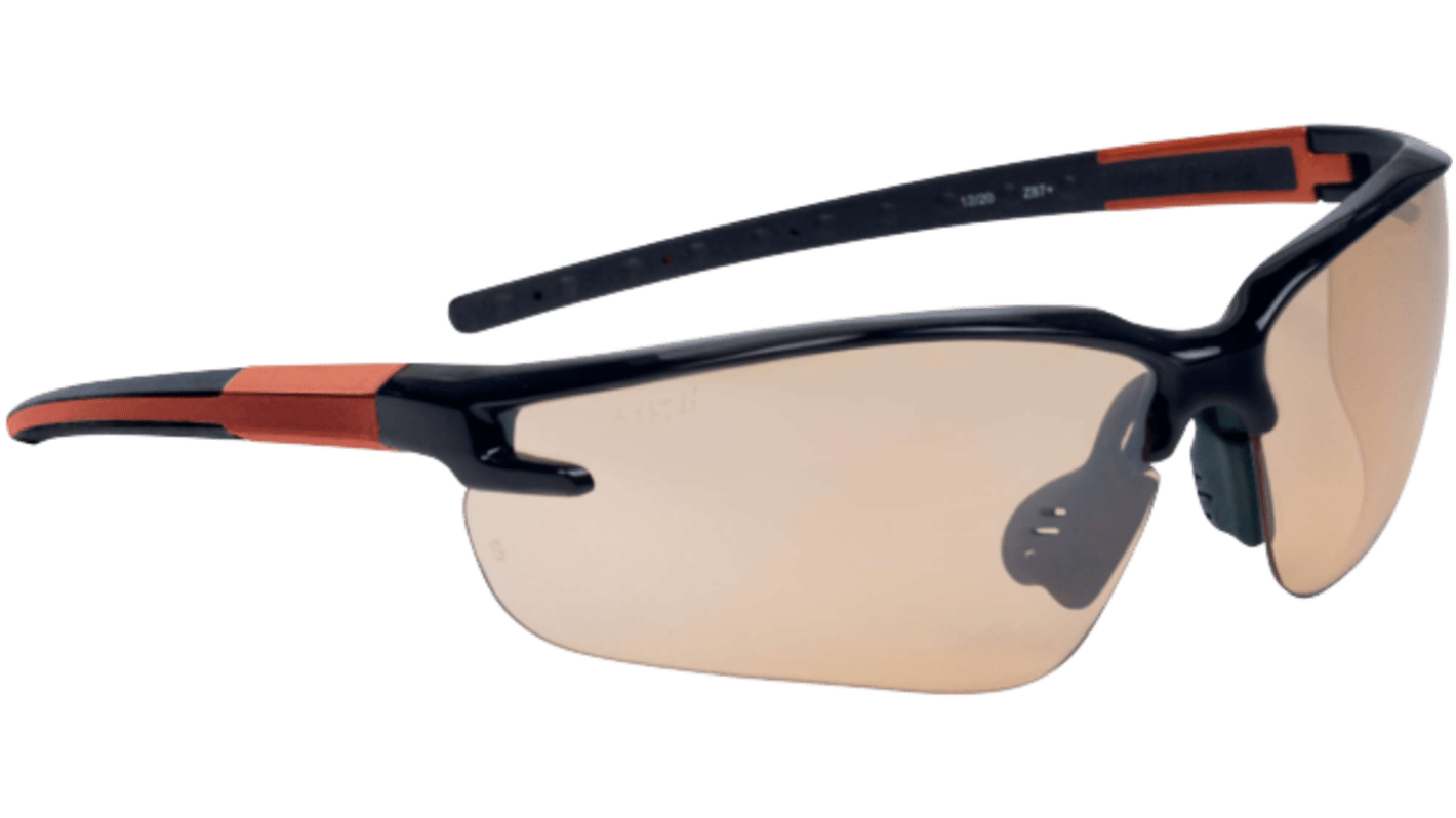 Delta Plus FUJI2 Anti-Mist Safety Glasses, Orange Polycarbonate Lens