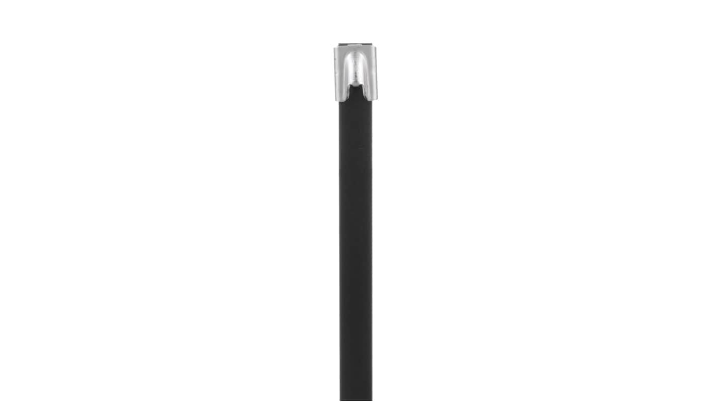 Panduit Cable Tie Assemblies, , 362mm x 8.1 mm, Black 316 Stainless Steel, Pk-50