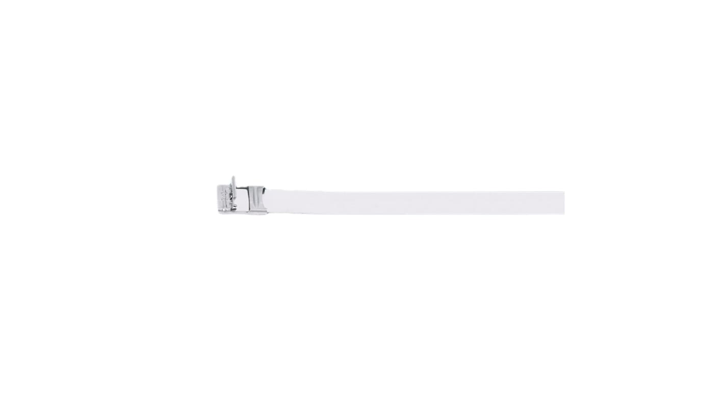 Panduit Cable Tie Assemblies, Strapping, 620mm x 15.9 mm, Natural 304 Stainless Steel, Pk-50units