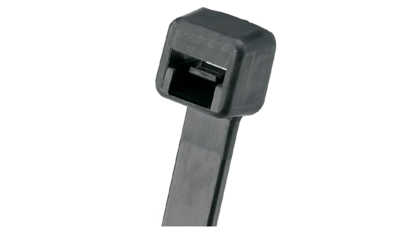 Panduit Cable Tie Assemblies, Premium Cable Tie, 99mm x 2.5 mm, Black Nylon, Pk-1000units