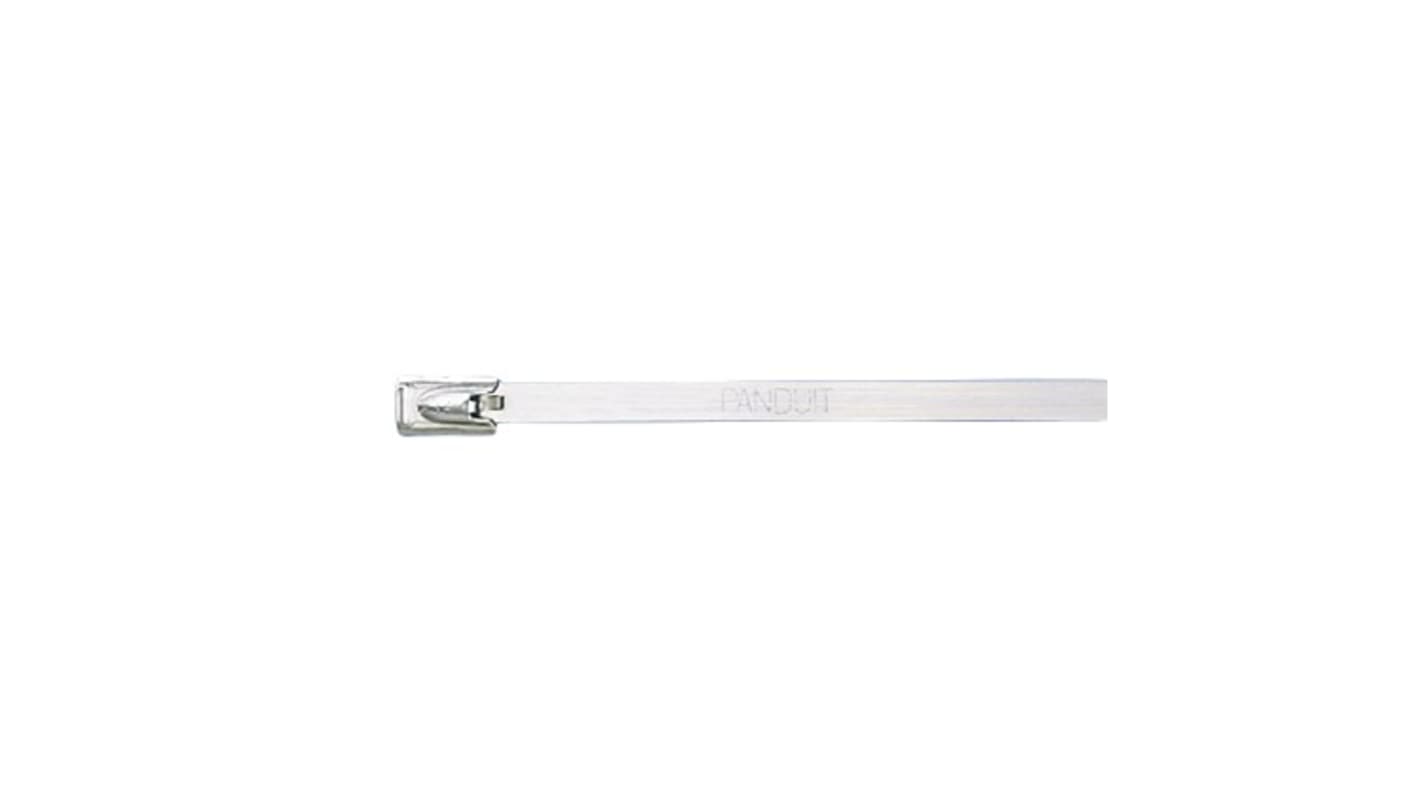 Panduit Cable Tie Assemblies, , 201mm x 4.6 mm, Natural 304 Stainless Steel, Pk-50