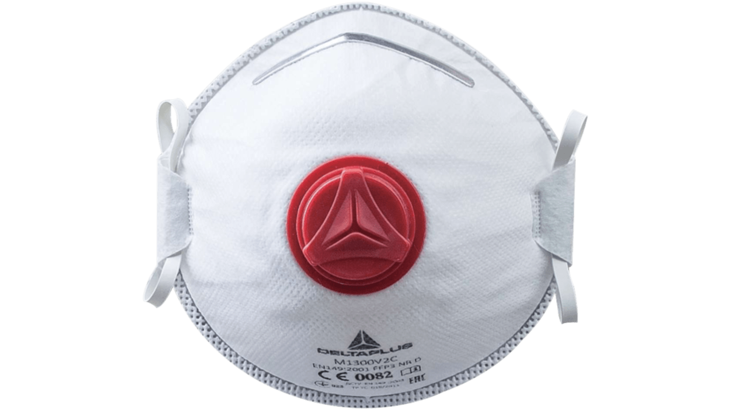M1300V2C_ Delta Plus White Synthetic Fibre Disposable Face Mask 4 Ply, for General Purpose, Adjustable
