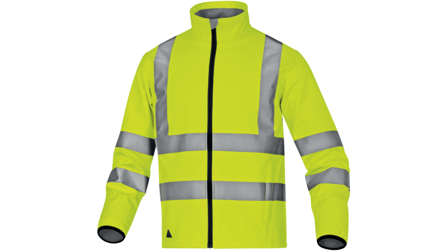 Delta Plus LEGAJA Fluorescent Yellow Unisex Hi Vis Softshell Jacket, XXXL