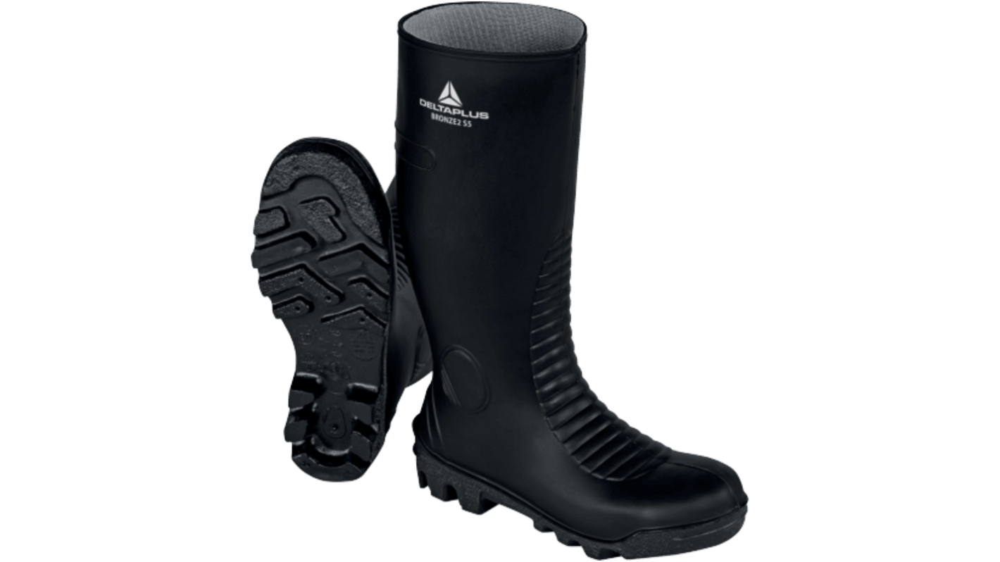 Delta Plus BRONZE2 S5 SRA Black Steel Toe Capped Unisex Safety Footwear, UK 6, EU 39