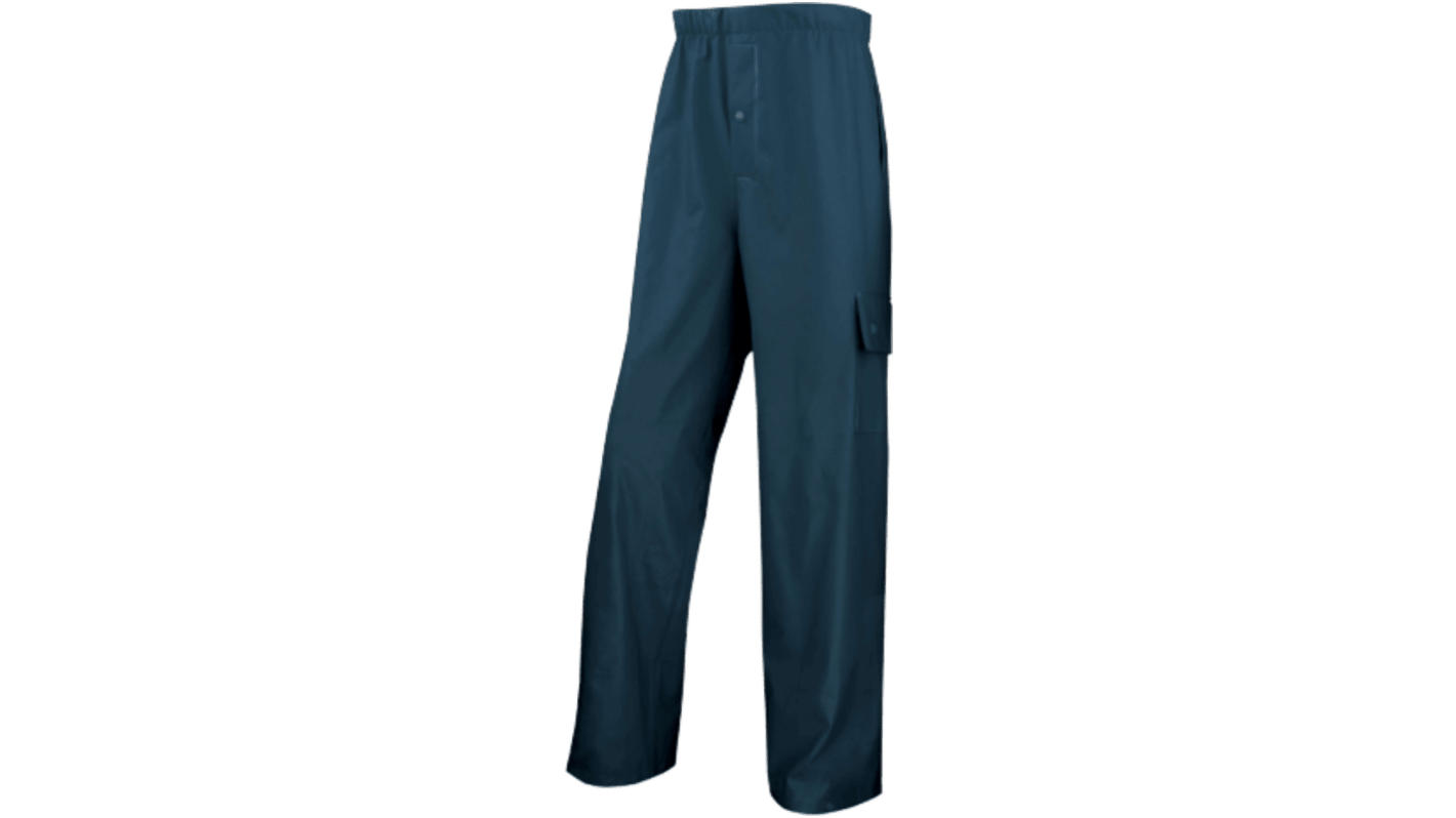 Delta Plus 850PAN 's Navy Blue Rain Trousers Breathable, Waterproof, Size L 32in W