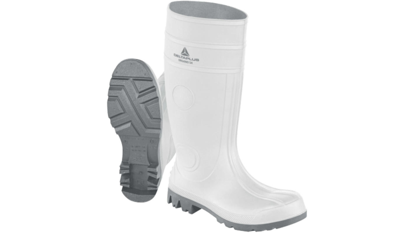 Delta Plus ORGANO S4 FO Grey, White Steel Toe Capped Unisex Safety Footwear, UK 5, EU 38