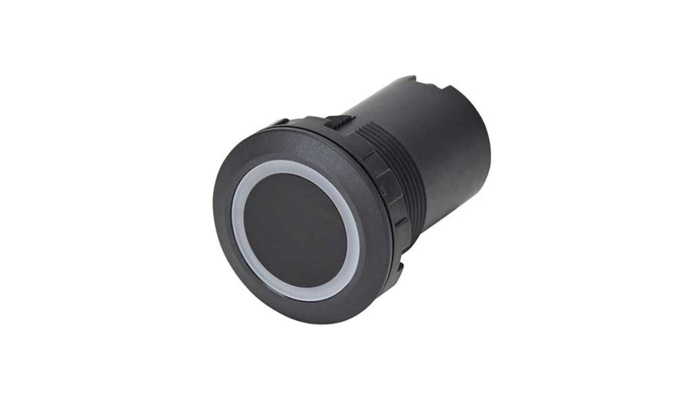 Idec CW Series Illuminated Push Button Switch, Panel Mount, 22.3mm Cutout, Blue, White LED, 24V dc, IP65, IP67