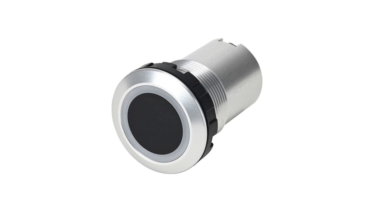 Idec CW Series Illuminated Push Button Switch, Panel Mount, 22.3mm Cutout, Blue, White LED, 24V dc, IP65, IP67