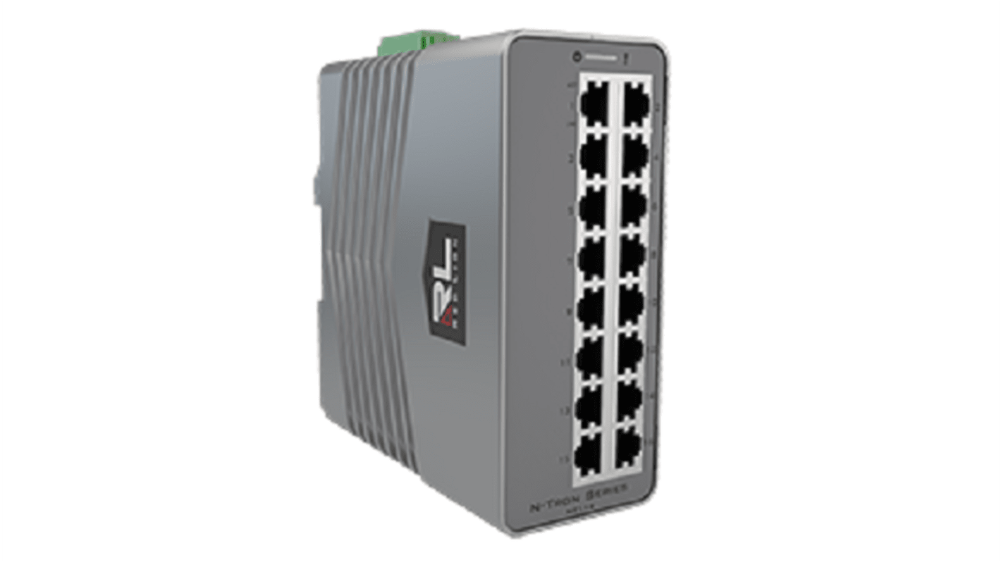 Red Lion NT-116-0000-0000, Unmanaged 16 Port Ethernet Switch With PoE RJ-45