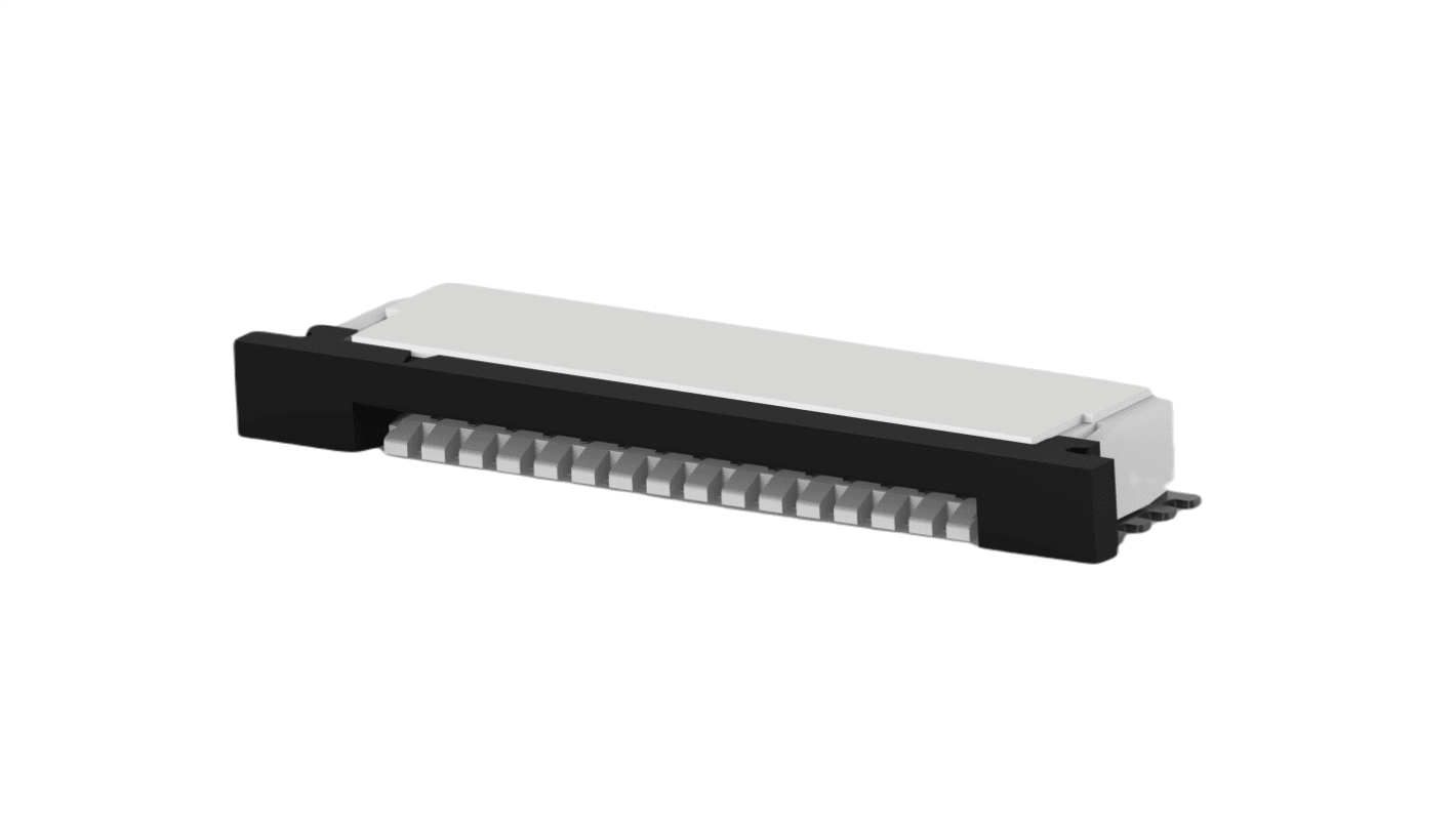 TE Connectivity FPC连接器, 母座, 15p, 1mm间距, 单排, SMT安装, 直角, 1A, 200V, FPC系列