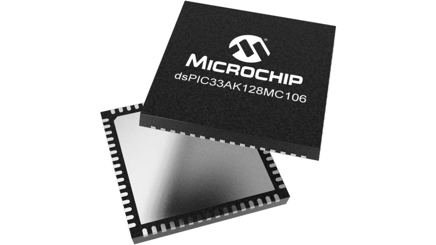 マイクロチップ,  デジタルシグナルプロセッサ, 200MHz, 64-Pin, dsPIC33AK128MC106-I/PT