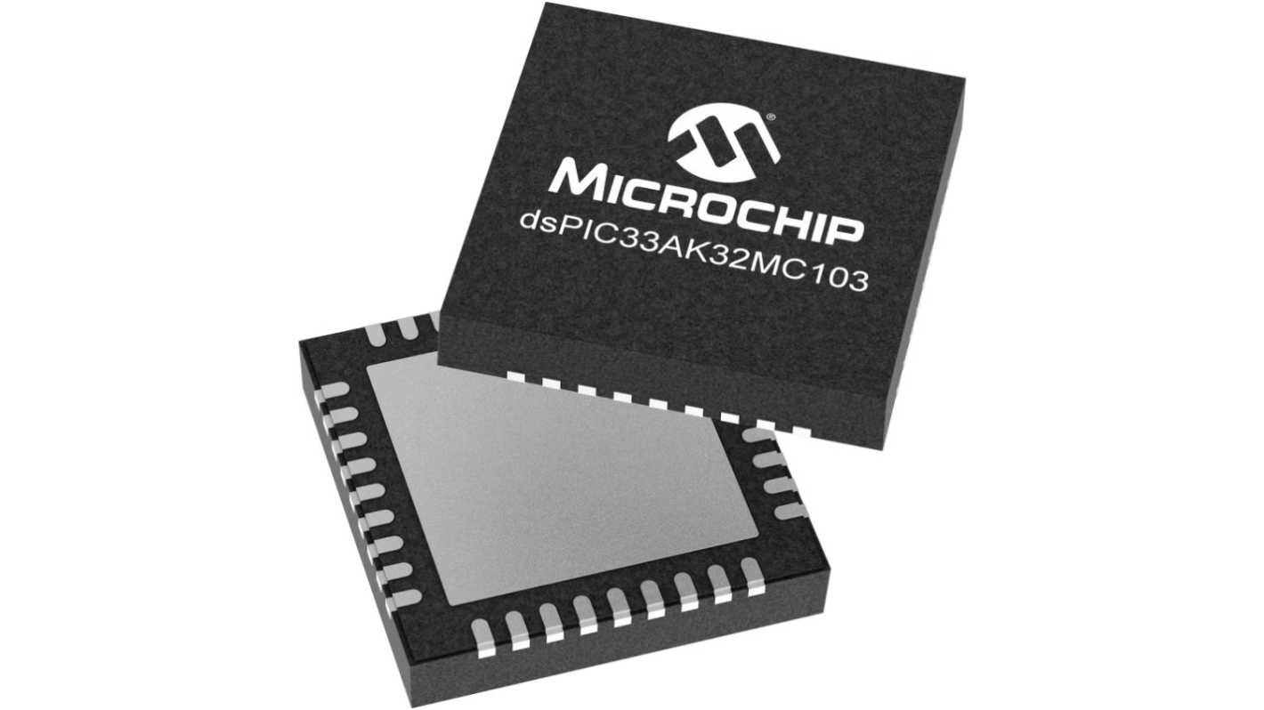マイクロチップ,  デジタルシグナルプロセッサ, 200MHz, 36-Pin, dsPIC33AK32MC103-I/M7