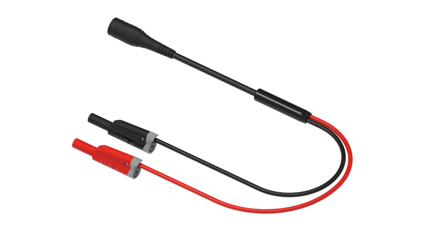 Electro PJP Banana Plug, 3A, Black/Red, 200cm Lead Length