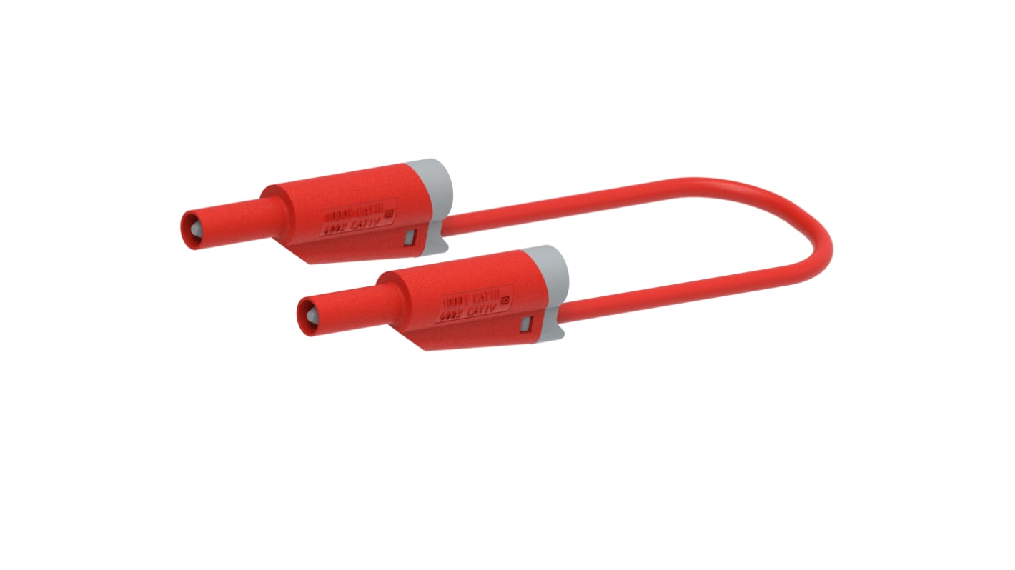 Electro PJP Banana Plug, Red, 25cm Lead Length
