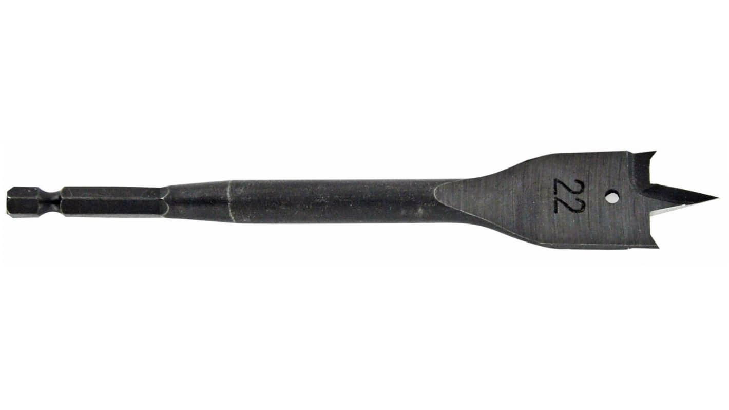 Tivoly 1080252 Series Carbon Steel Flat Wood Drill Bit for Wood, 18mm Diameter, 152 mm Overall