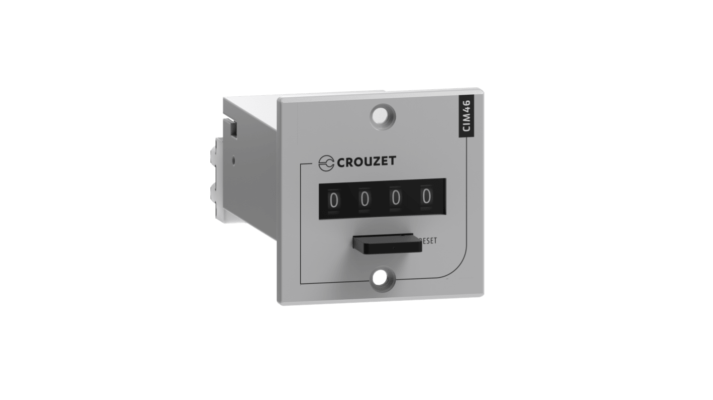Crouzet CIM Impulse Counter, 4 Digit Mechanical, 24 V dc