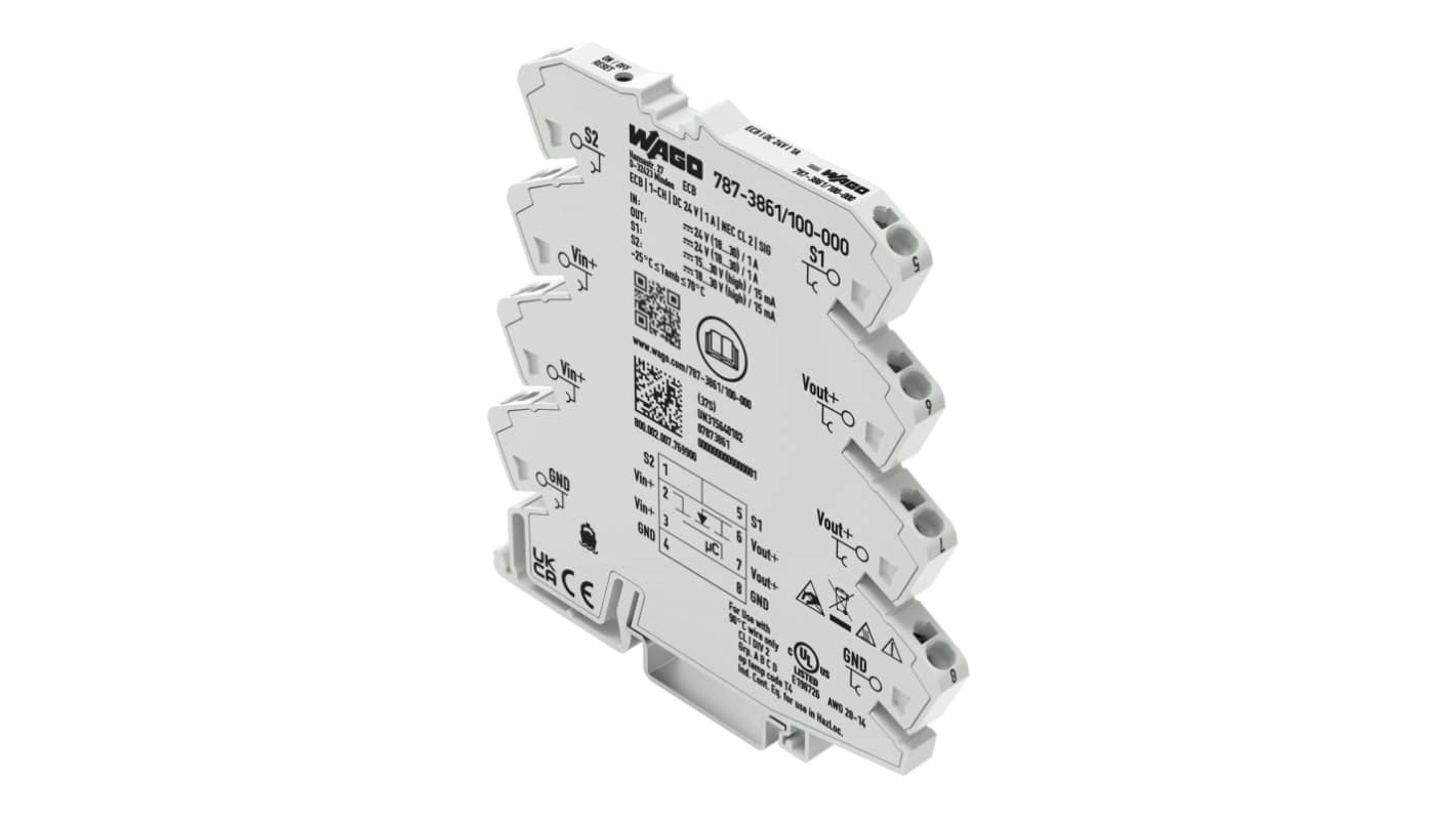 WAGO Electronic Circuit Breaker 10A 24V 787, 1 channels , DIN Rail