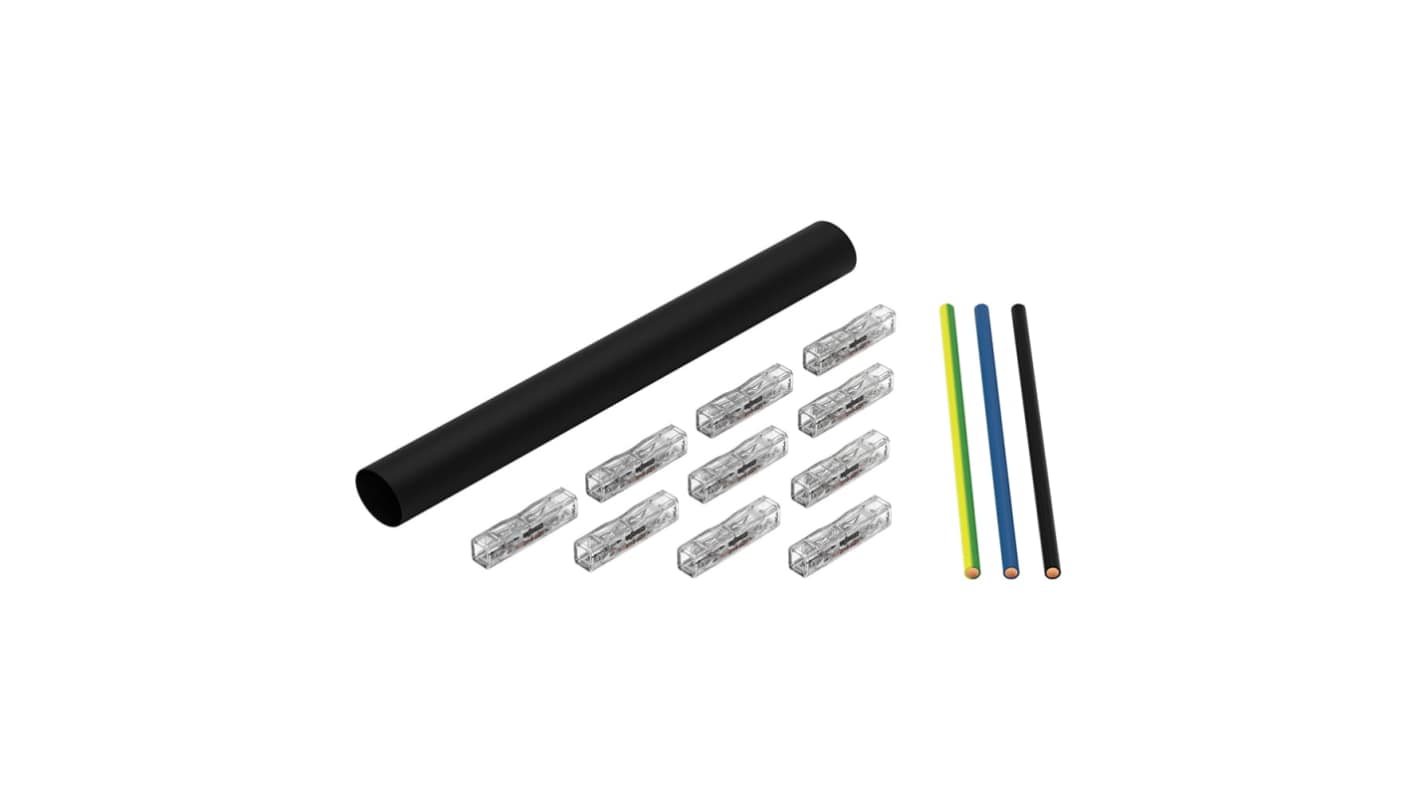 WAGO Cable Repair set Black, Polyolefin, 6mm