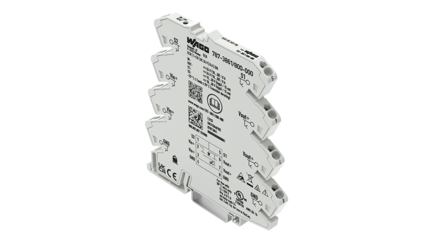 WAGO Electronic Circuit Breaker 8A 24V 787, 1 channels , DIN Rail