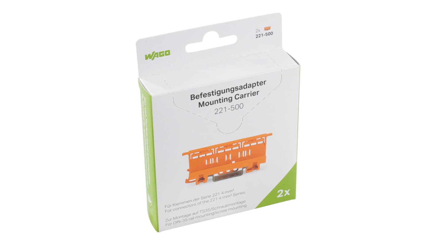 WAGO, 221 Mounting Carrier for use with Terminal Bloack