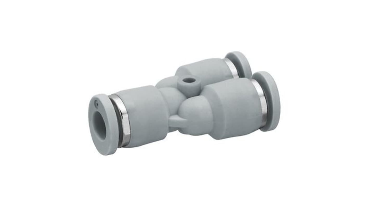EMERSON – AVENTICS QR1-S-RYK Series Y Fitting, Push In 6 mm to Push In 6 mm, Push-in Connection Style, 2121806000