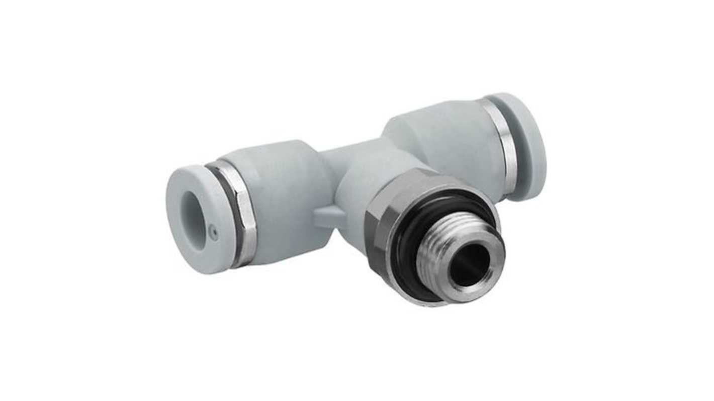 EMERSON – AVENTICS QR1-S-RTT Series T Fitting, G 3/8 to Push In 8 mm, Threaded Connection Style, 2122208380