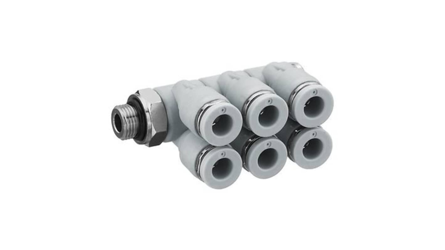 EMERSON ? AVENTICS QR1-S-RW6 Series, G 3/8 to Push In 8 mm, Threaded-to-Tube Connection Style, R412005195
