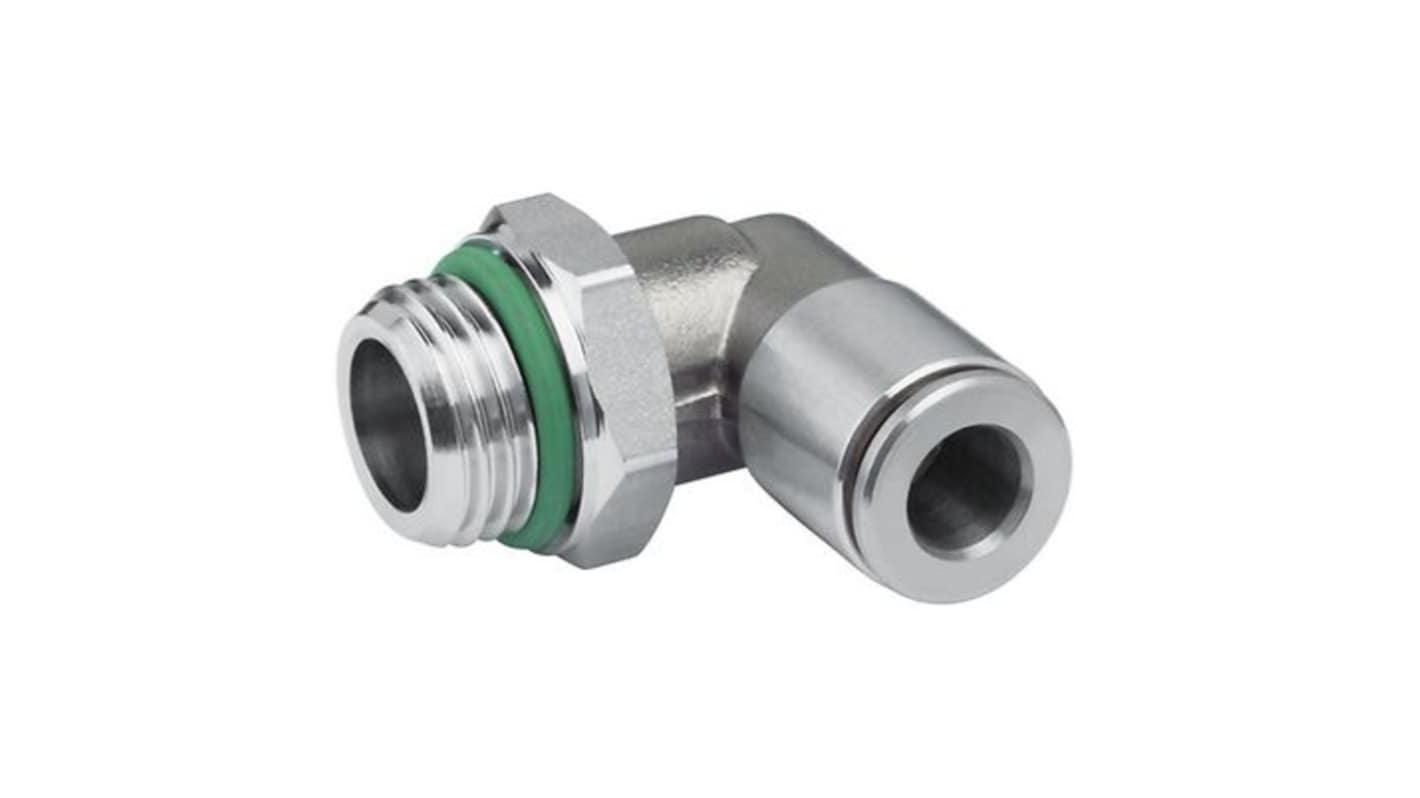 EMERSON ? AVENTICS QR2-C-RVT Series Elbow Fitting, G 1/4 to Push In 6 mm, Threaded Connection Style, R412004901