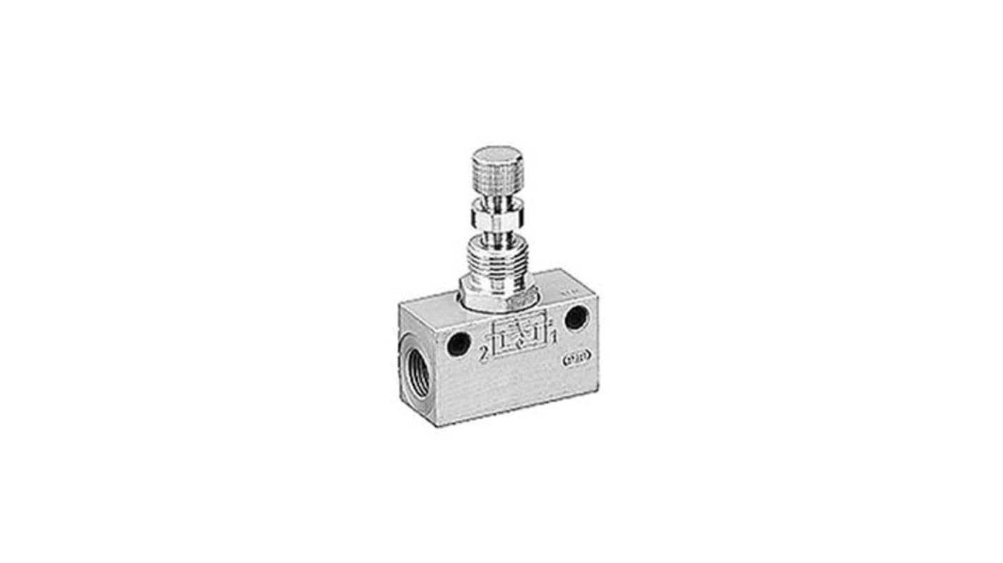 EMERSON ? AVENTICS CC01 Series Threaded Flow Valve, G 1/4 Inlet Port x G 1/4 Outlet Port, 5341122100