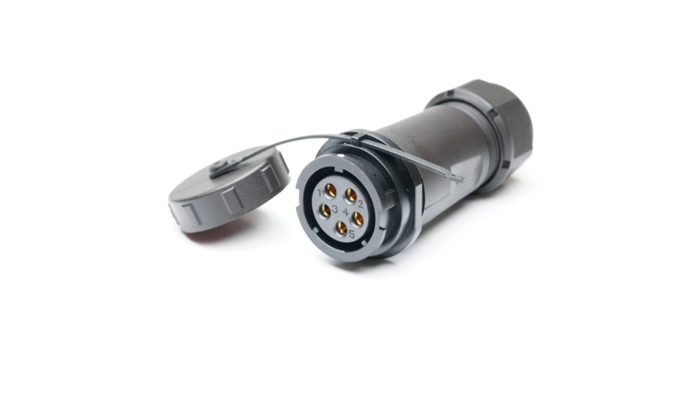 RS PRO Industrial Circular Connectors, 5 Contacts, In-line, SY21 Connector, Socket, Female, IP67