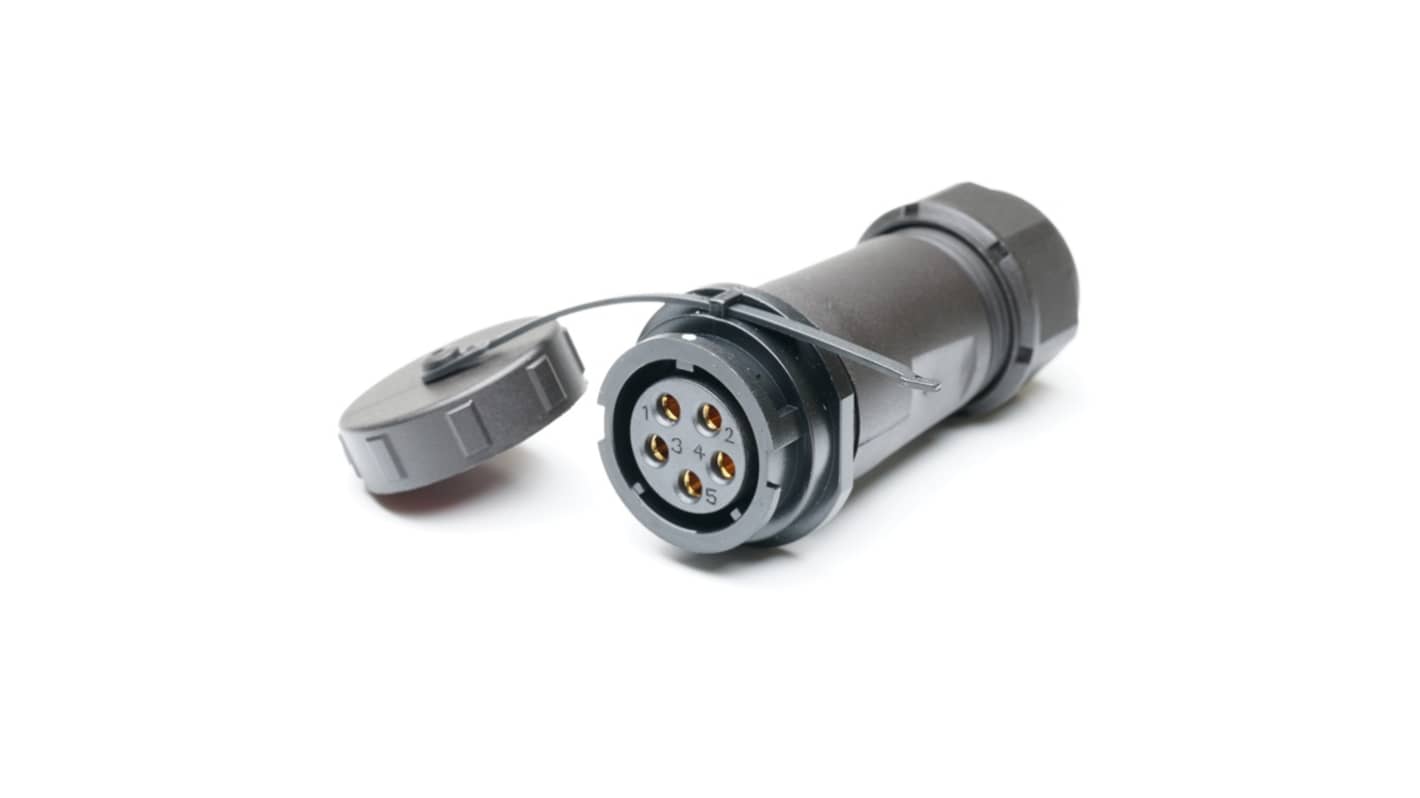 RS PRO Industrial Circular Connectors, 5 Contacts, In-line, SY21 Connector, Socket, Female, IP67