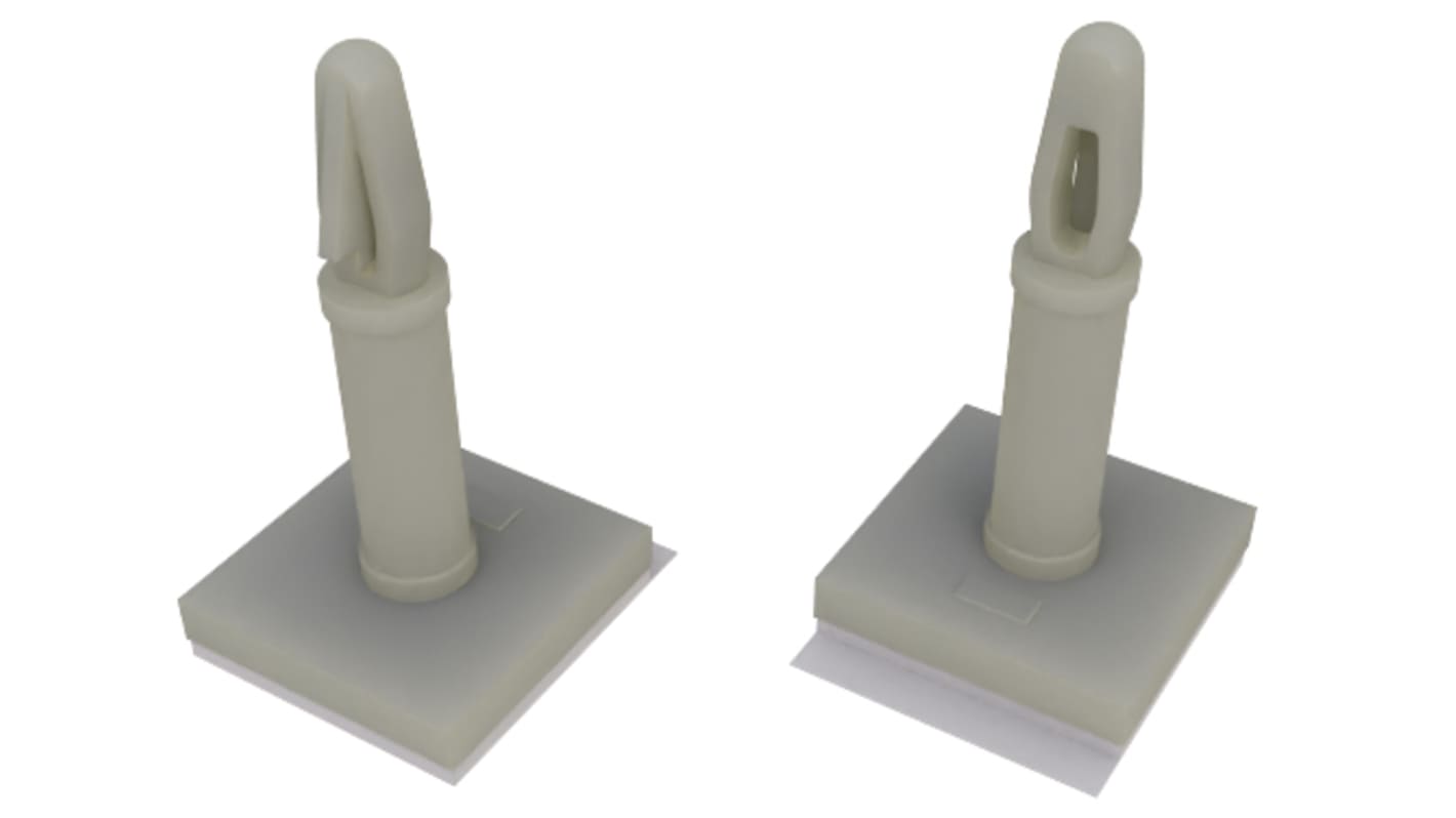 11.1mm High Nylon 66 PCB Support for 3.18mm PCB Hole, 12.7 x 12.7mm Base