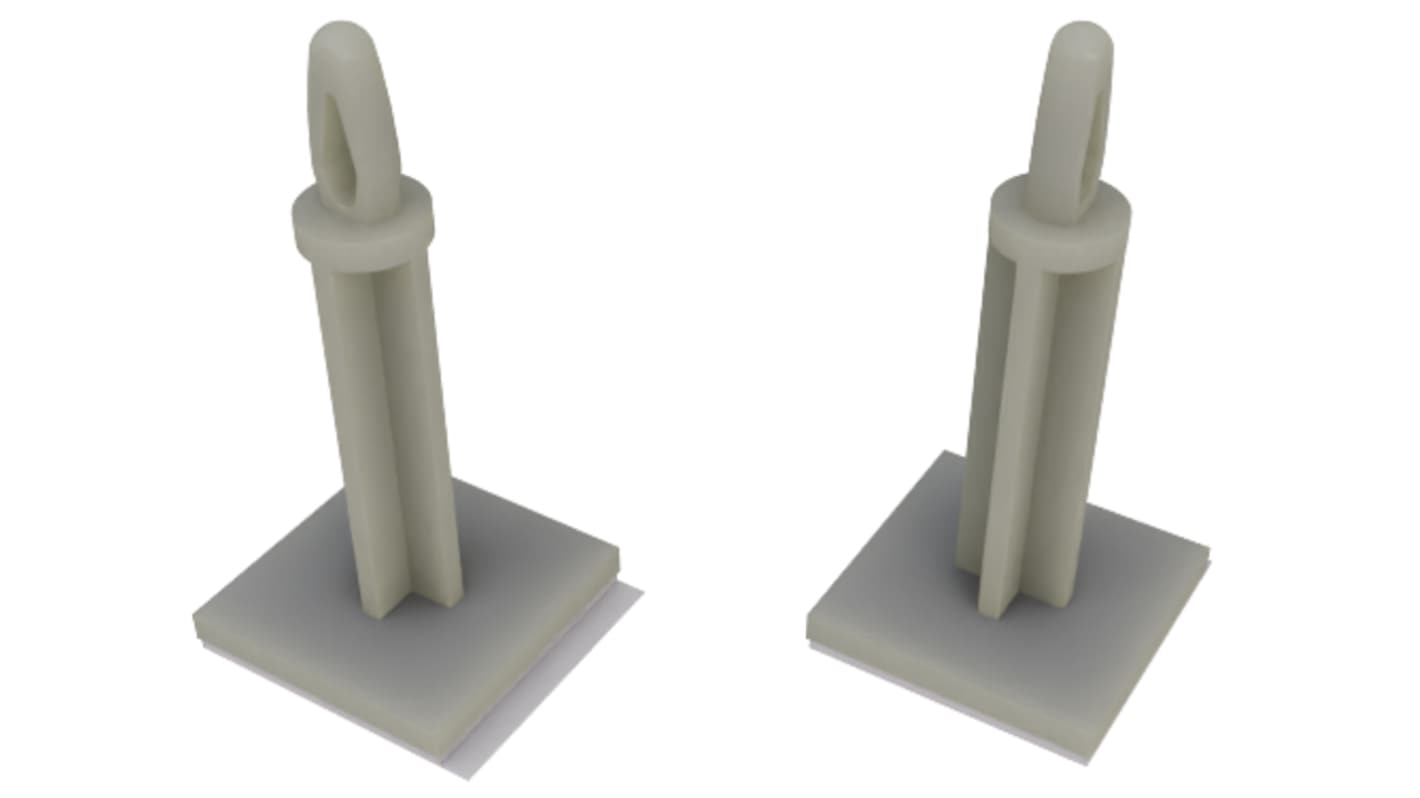 12.7mm High Nylon 66 PCB Support for 4mm PCB Hole, 17.8 x 17.8mm Base