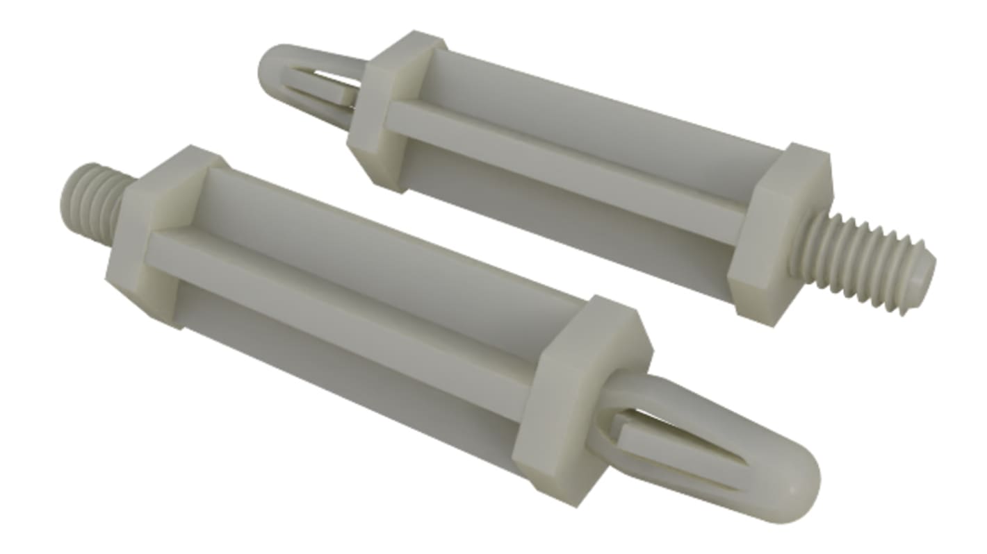 RS PRO Nylon 66 Snap-In Spacer for 4mm PCB Hole