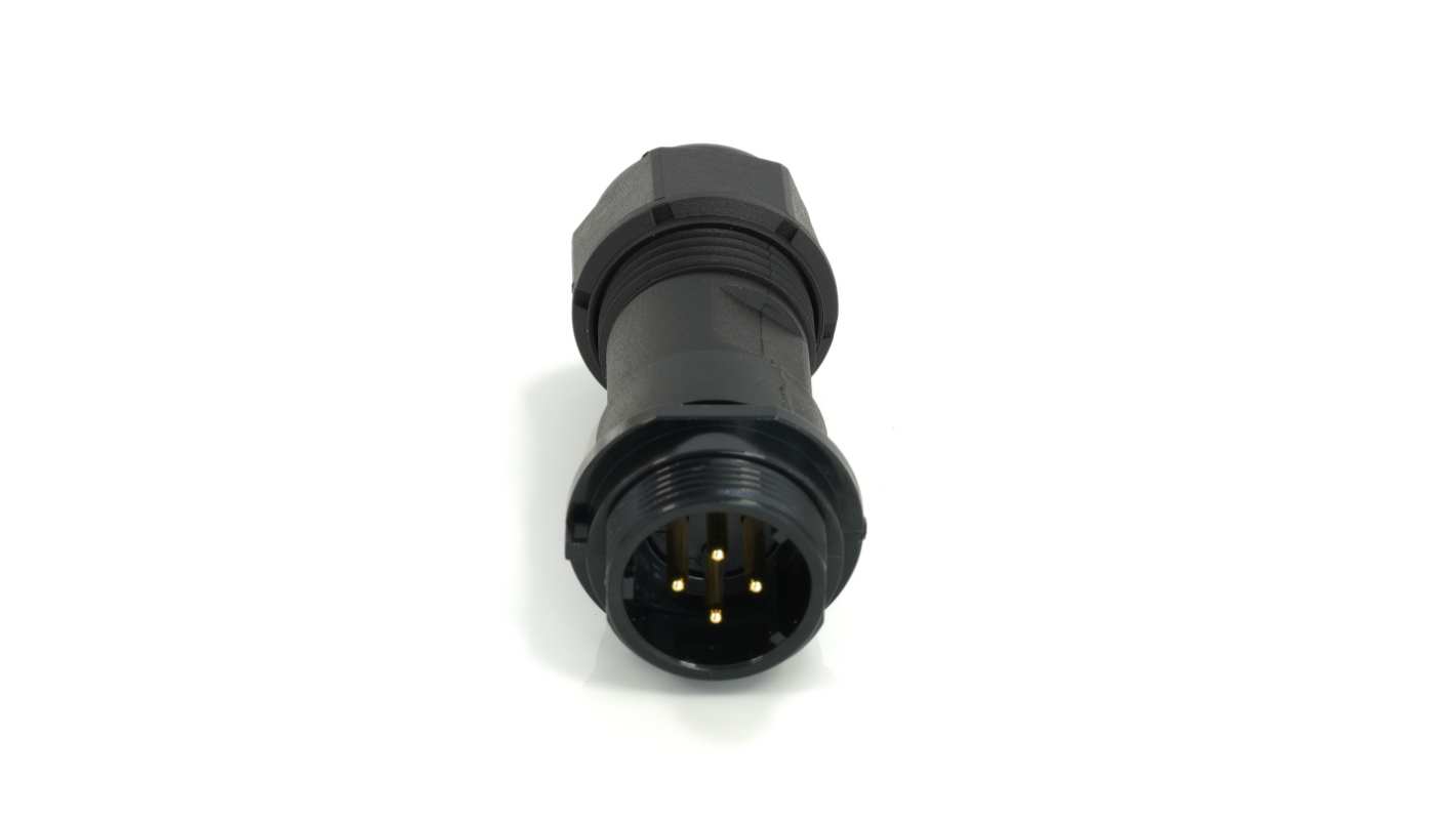 RS PRO Industrial Circular Connectors, 4 Contacts, In-line, SP17 Connector, Socket, Male, IP68