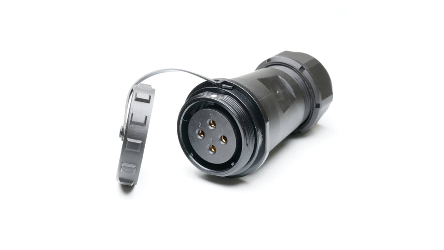 RS PRO Industrial Circular Connectors, 4 Contacts, In-line, SP29 Connector, Socket, Female, IP68