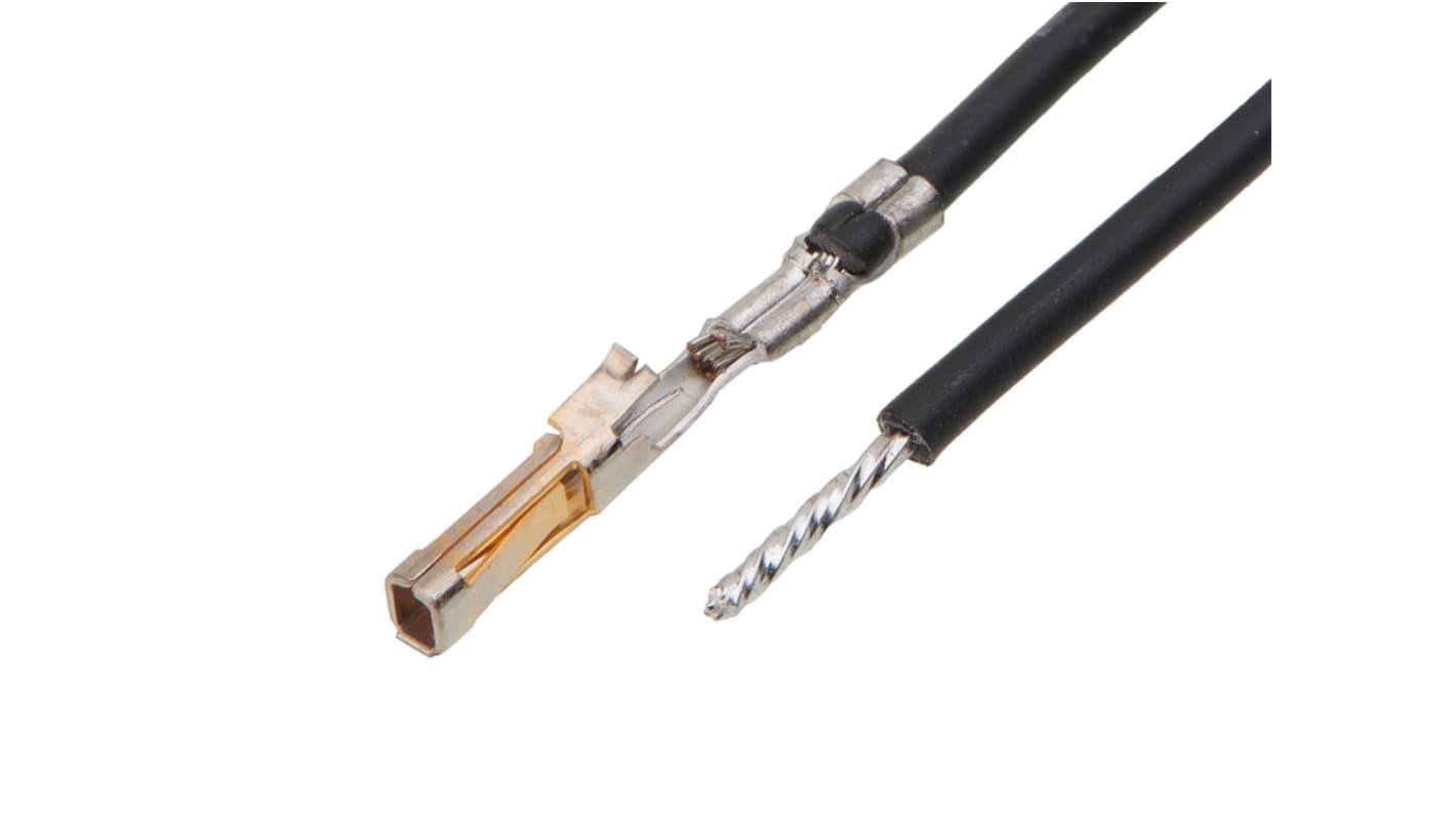 Molex Female SL to Pigtail Pre-Crimped Lead, 150mm, 24AWG, Black