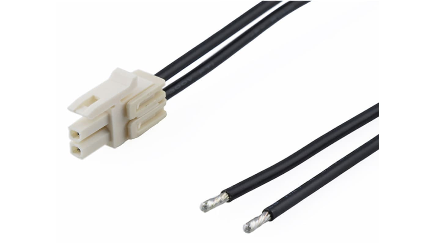 Molex 2 Way Female Micro-Fit+ Pigtail Cable assembly, 300mm