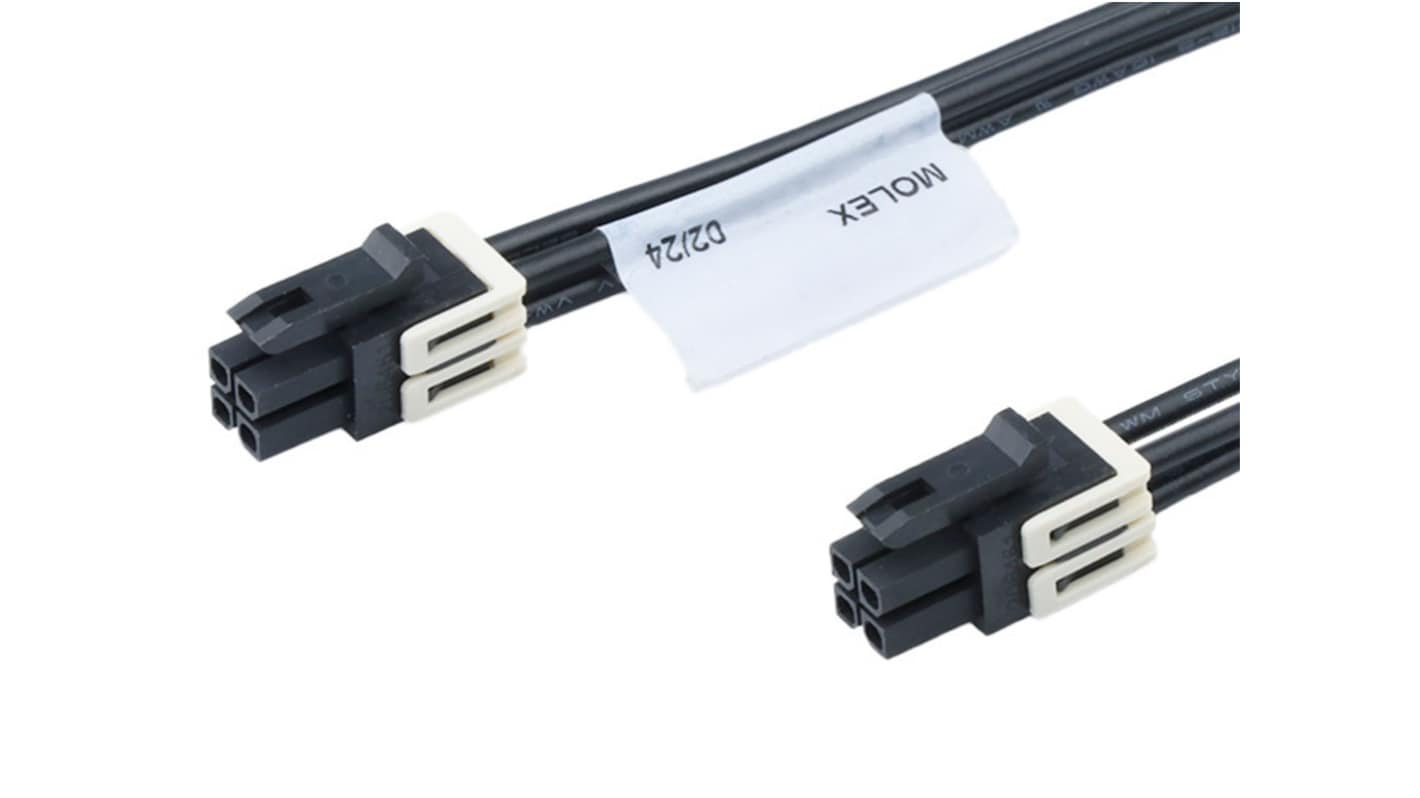 Molex 4 Way Female Micro-Fit+ to 4 Way Female Micro-Fit+ Cable assembly, 300mm
