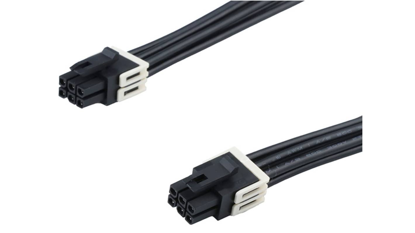 Molex 6 Way Female Micro-Fit+ to 6 Way Female Micro-Fit+ Cable assembly, 300mm