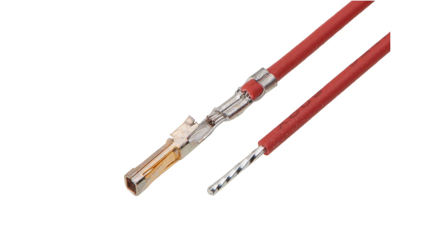 Molex Female SL to Pigtail Pre-Crimped Lead, 150mm, 28AWG, Red