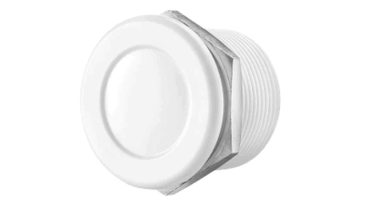 RS PRO Illuminated Piezo Switch, Momentary (NO), SPST, IP69, Flexible Wire, 0.2A, -20 to 70°C White