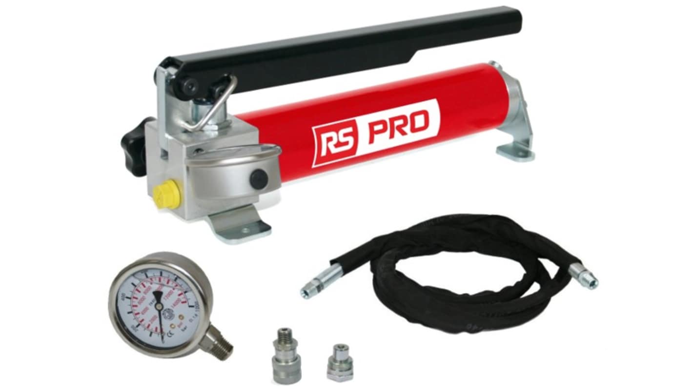 RS PRO Two Speed, Hydraulic Hand Pump, 0.5L, 18.5mm Cylinder Stroke, 700bar