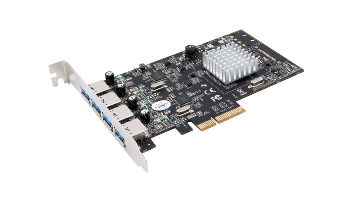 Exsys 4 Port USB 3.2  Hub, Terminal Connector Powered, 126 x 84mm