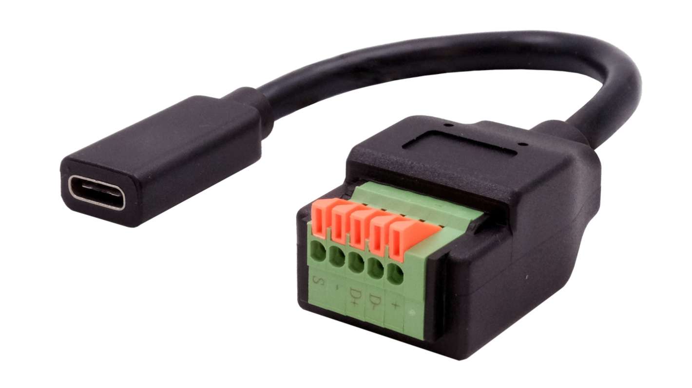 Exsys USB-C Terminal Block USB C Female Interface Adapter